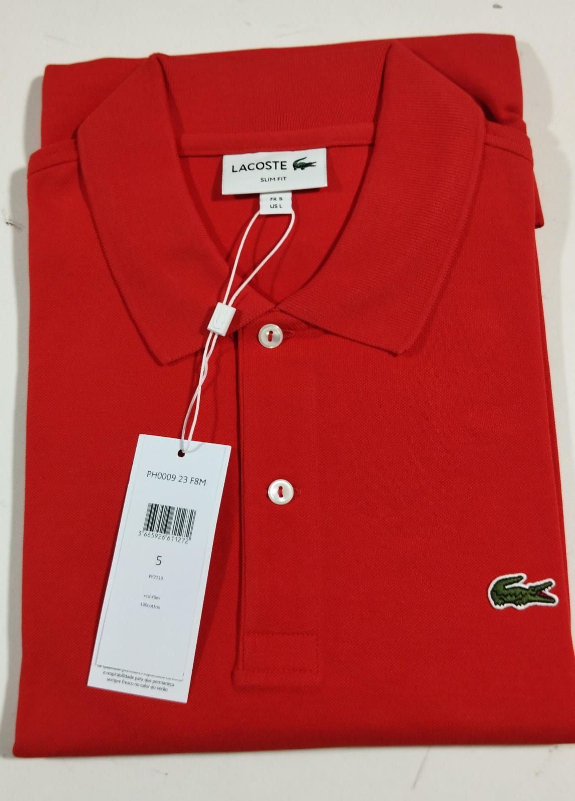 Camisero original Lacoste Rojo
